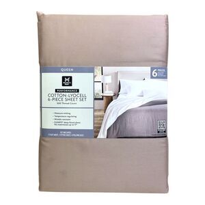 Mocha Delight - Member's Mark 500TC Performance Cotton-Lyocell Sheet Set, 6 Piec